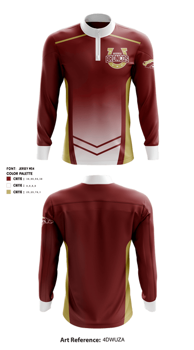 Brookwood High School Basketball 87022378 Quarter Zip Jacket - 1
