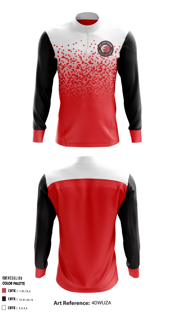 Quarter Zip Jacket, Kroc Swim Academy, School Spirit Store, Teamtime, Team time, sublimation, custom sports apparel, team uniforms, spirit wear, spiritwear, sports uniforms, custom shirts, team store, custom team store, fundraiser sports, apparel fundraiser
