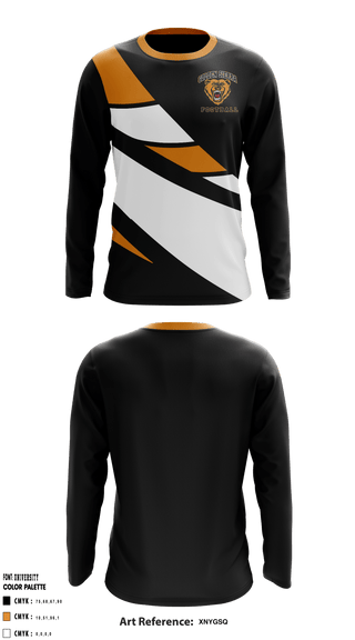 Long Sleeve Performance Shirt, Golden Sierra High School Football, Football, Teamtime, Team time, sublimation, custom sports apparel, team uniforms, spirit wear, spiritwear, sports uniforms, custom shirts, team store, custom team store, fundraiser sports, apparel fundraiser