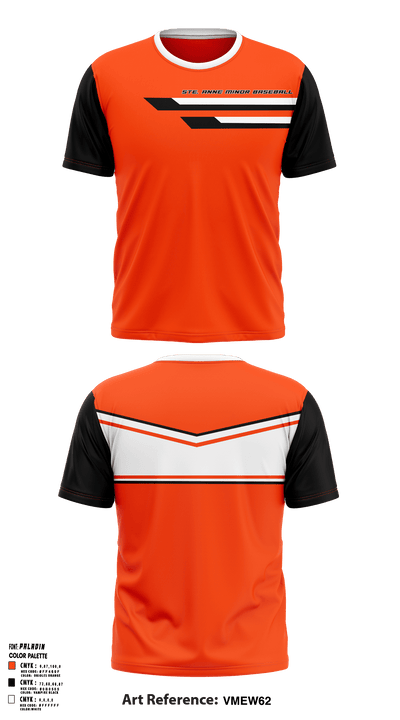 Ste.anne Minor Baseball 92058548 Short Sleeve Performance Shirt - 1