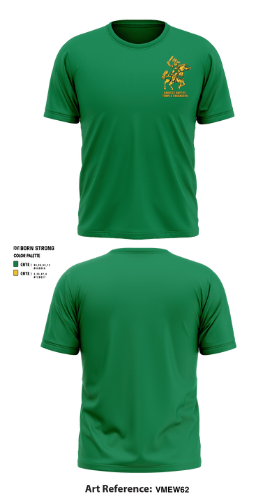 Harvest Baptist Temple Crusaders 54317075 Short Sleeve Performance Shirt - 2
