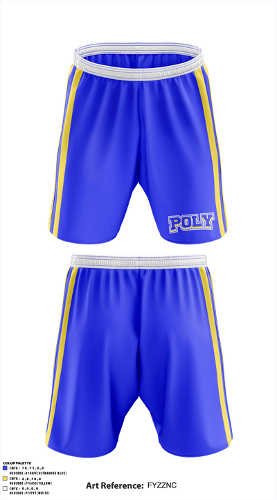 Poly High School 95418148 Athletic Shorts With Pockets - 1