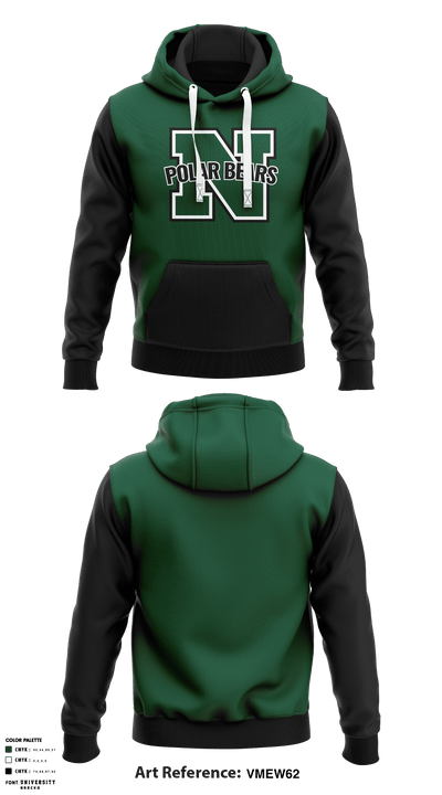North High School Women's Volleyball 81034390 Hoodie - 1