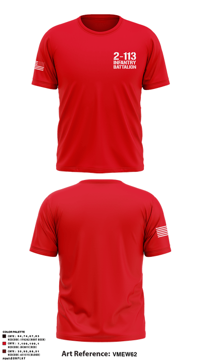 2-113 Infantry Battalion 17393879 Short Sleeve Performance Shirt - 2