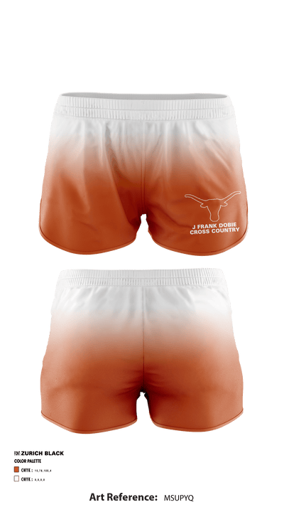 J Frank Dobie High School Cross Country 16838238 Women's Shorts - 1