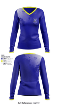 Cleveland Hill High School Tennis 1461357 Women's Long Sleeve V-neck Shirt - 1