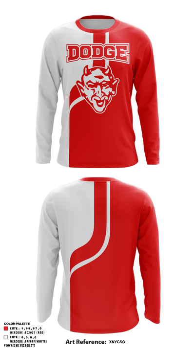 Dodge City High School Track 57505598 Long Sleeve Performance Shirt - 1