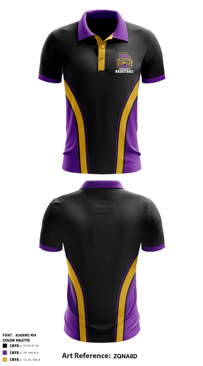 Daphne High School Basketball 91746568 Short Sleeve Performance Polo - 1
