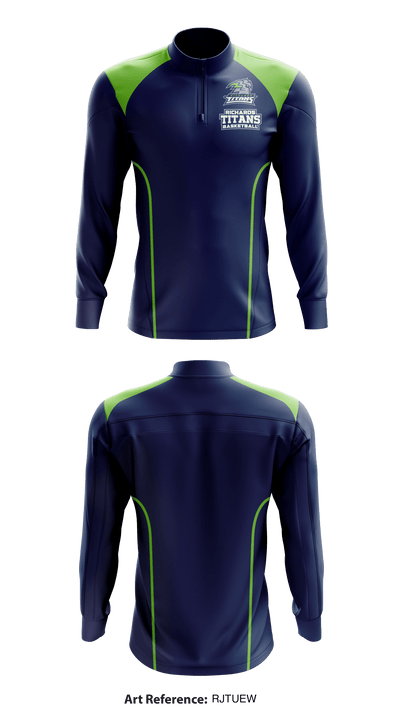 Richards Titans Basketball 85863643 Quarter Zip Jacket - 1