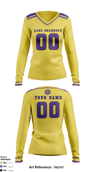 Women's Long Sleeve Vneck Shirt, Lake Braddock Secondary School Women's Volleyball, Women's Volleyball, Teamtime, Team time, sublimation, custom sports apparel, team uniforms, spirit wear, spiritwear, sports uniforms, custom shirts, team store, custom team store, fundraiser sports, apparel fundraiser