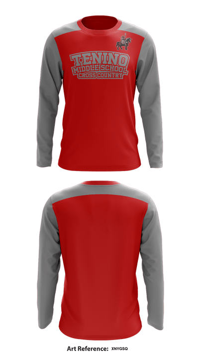 Tenino Middle School Cross Country 16389386 Long Sleeve Performance Shirt - 1