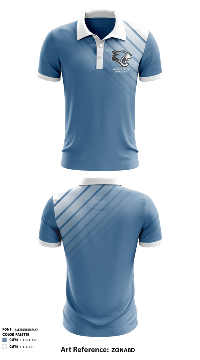 Panther Creek High School Gymnastics 12678149 Short Sleeve Performance Polo - 1