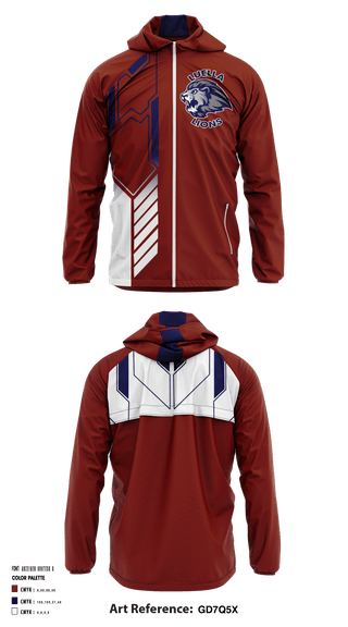 Windbreaker, Luella Middle School Football, Football, Teamtime, Team time, sublimation, custom sports apparel, team uniforms, spirit wear, spiritwear, sports uniforms, custom shirts, team store, custom team store, fundraiser sports, apparel fundraiser