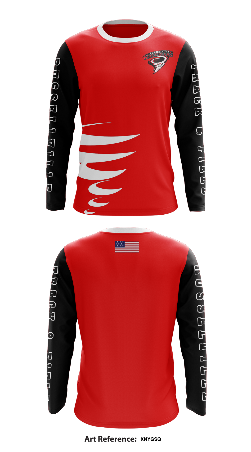 Long Sleeve Performance Shirt, Russellville track and field, Track & Field, Teamtime, Team time, sublimation, custom sports apparel, team uniforms, spirit wear, spiritwear, sports uniforms, custom shirts, team store, custom team store, fundraiser sports, apparel fundraiser