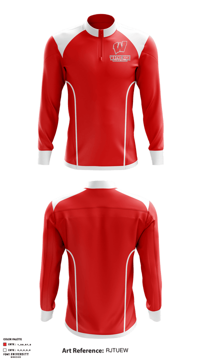 Wayne High School Basketball 71614044 Quarter Zip Jacket - 1