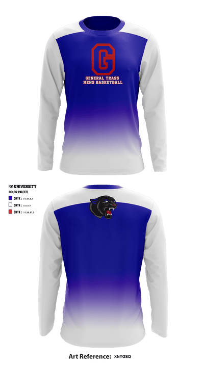 General Trass High School Basketball 58148942 Long Sleeve Shooting Shirt - 1