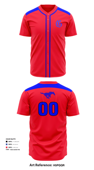 Full Button Baseball Jersey, Grapevine Mustangs - 11U, Baseball, Teamtime, Team time, sublimation, custom sports apparel, team uniforms, spirit wear, spiritwear, sports uniforms, custom shirts, team store, custom team store, fundraiser sports, apparel fundraiser