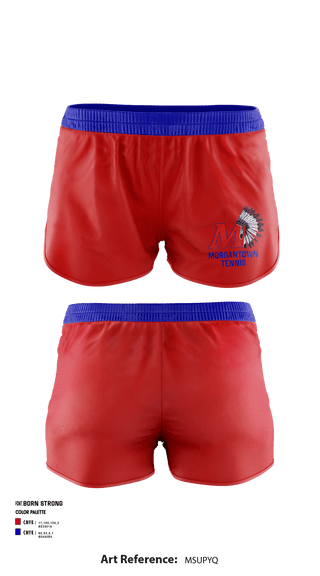 Women's Shorts, Morgantown High School Tennis, Tennis, Teamtime, Team time, sublimation, custom sports apparel, team uniforms, spirit wear, spiritwear, sports uniforms, custom shirts, team store, custom team store, fundraiser sports, apparel fundraiser