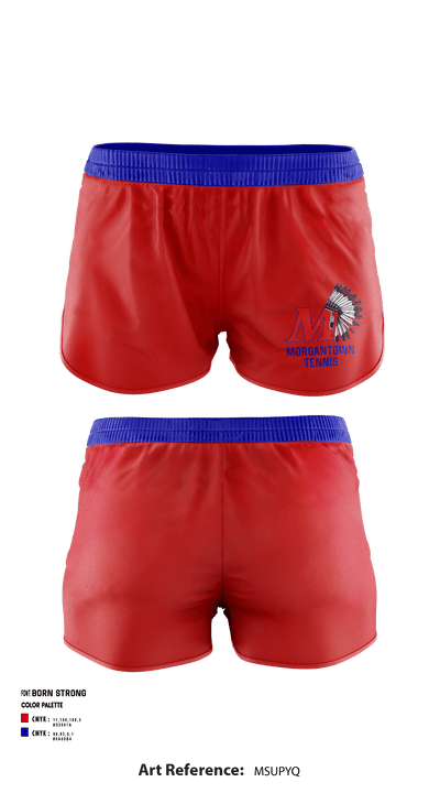 Morgantown High School Tennis 16653776 Women's Shorts - 1