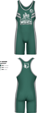Green Canyon High School Wrestling 54384005 Wrestling Singlet - 1