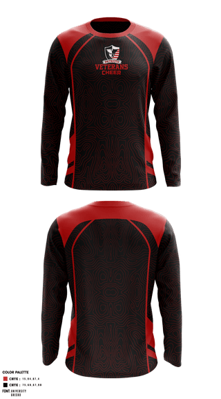 Long Sleeve Performance Shirt, Veterans Memorial High School Cheer, School Spirit Store, Teamtime, Team time, sublimation, custom sports apparel, team uniforms, spirit wear, spiritwear, sports uniforms, custom shirts, team store, custom team store, fundraiser sports, apparel fundraiser