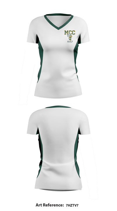 MCC Golf 63076605 Women's Short Sleeve V-neck Shirt - 2