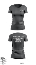 Northeast Narcotics Task Force 43091120 Women's Short Sleeve V-neck Shirt - 3