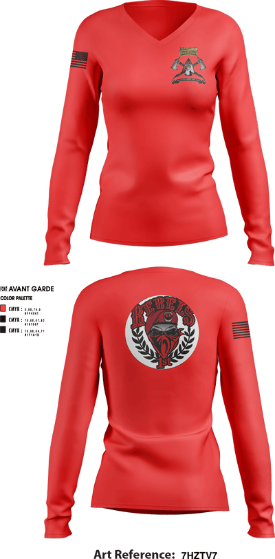 Apache troop 3-73 79297074 Women's Long Sleeve V-neck Shirt - 1