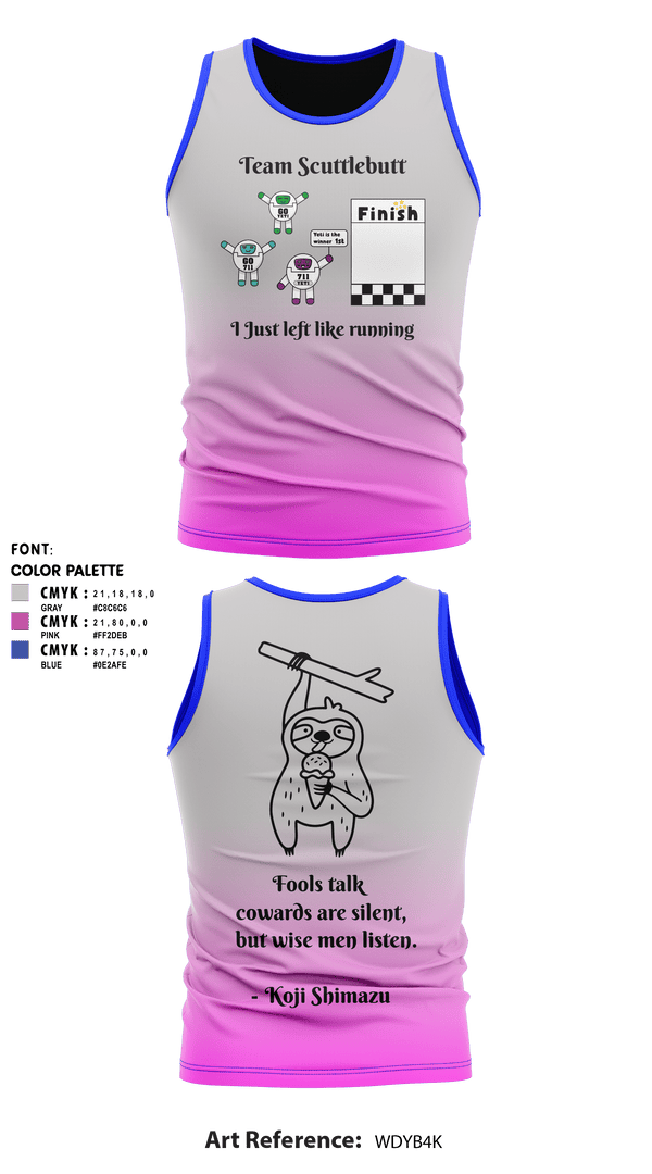 Tank Top, Team Scuttlebutt, Cross Country, Teamtime, Team time, sublimation, custom sports apparel, team uniforms, spirit wear, spiritwear, sports uniforms, custom shirts, team store, custom team store, fundraiser sports, apparel fundraiser