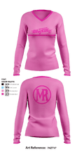 Mountain Range High School 39679914 Women's Long Sleeve V-neck Performance Shirt - 2