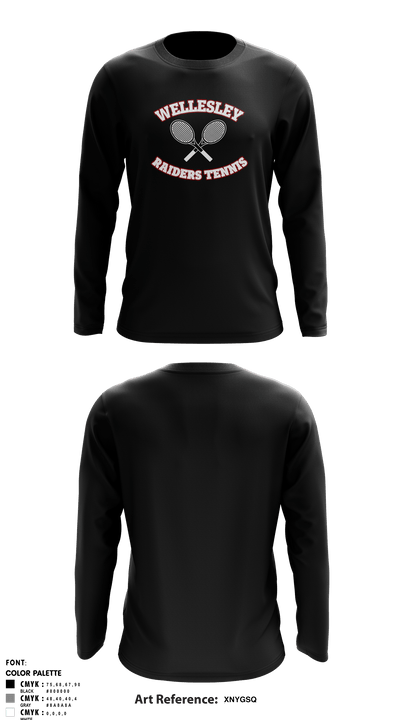 Girls Wellsesley Tennis 21694647 Long Sleeve Shooting Shirt - 1