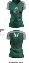 Green Canyon High School Wrestling 54384005 Women's Short Sleeve V-neck Shirt - 1