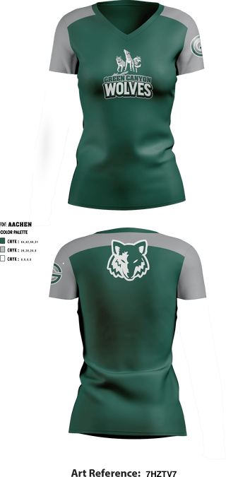 Women's Short Sleeve Vneck Shirt, Green Canyon High School Wrestling, Wrestling, Teamtime, Team time, sublimation, custom sports apparel, team uniforms, spirit wear, spiritwear, sports uniforms, custom shirts, team store, custom team store, fundraiser sports, apparel fundraiser