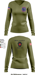 1-150TH AHB MED 80933966 Women's Long Sleeve V-neck Shirt - 4