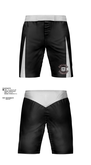 Fight Shorts, Bulldog Wrestling Club, Wrestling, Teamtime, Team time, sublimation, custom sports apparel, team uniforms, spirit wear, spiritwear, sports uniforms, custom shirts, team store, custom team store, fundraiser sports, apparel fundraiser