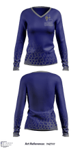 Luella High School Swimming 42999837 Women's Long Sleeve V-neck Shirt - 1