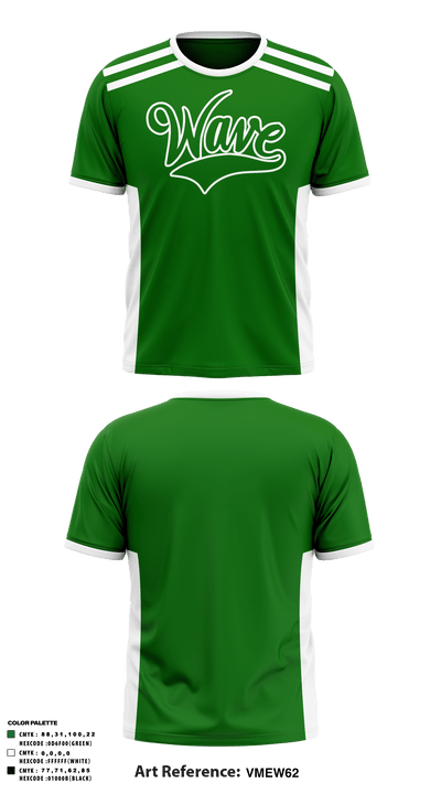 Long Branch Green Wave 8624589 Short Sleeve Performance Shirt - 2