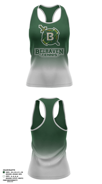 Belhaven University Tennis 61157209 Tank Top - 1
