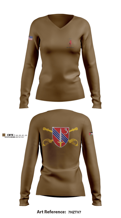 3SQDN, 3SFAB 49746293 Women's Long Sleeve V-neck Shirt - 1