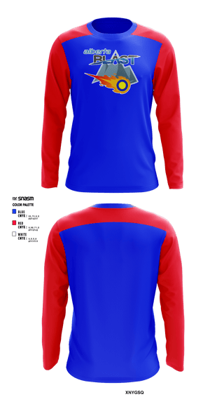 Long Sleeve Performance Shirt, Alberta Blast, Ice Hockey, Teamtime, Team time, sublimation, custom sports apparel, team uniforms, spirit wear, spiritwear, sports uniforms, custom shirts, team store, custom team store, fundraiser sports, apparel fundraiser