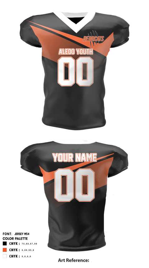 Football Jersey, Aledo Youth Football And Cheer, Football, Teamtime, Team time, sublimation, custom sports apparel, team uniforms, spirit wear, spiritwear, sports uniforms, custom shirts, team store, custom team store, fundraiser sports, apparel fundraiser