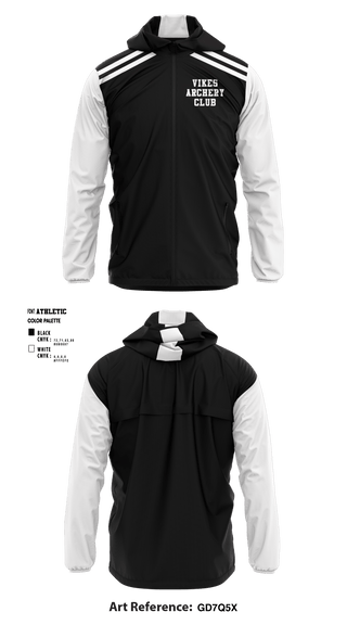 Windbreaker, Vikes Archery Club, Spirit Store, Teamtime, Team time, sublimation, custom sports apparel, team uniforms, spirit wear, spiritwear, sports uniforms, custom shirts, team store, custom team store, fundraiser sports, apparel fundraiser