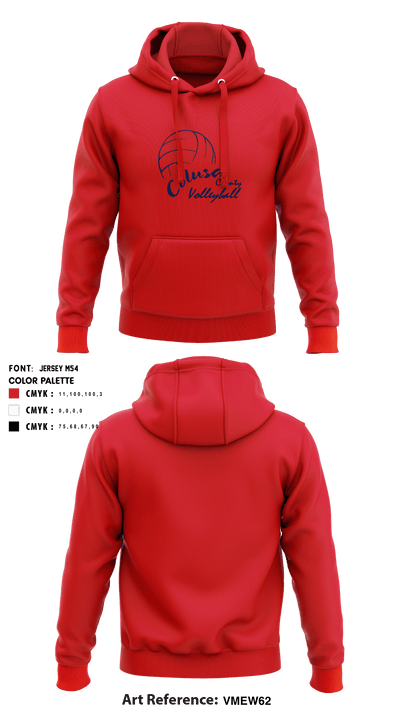 Colusa High School Volleyball 88435722 Hoodie - 4