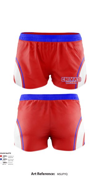 Women's Shorts, Chivas, Women's Soccer, Teamtime, Team time, sublimation, custom sports apparel, team uniforms, spirit wear, spiritwear, sports uniforms, custom shirts, team store, custom team store, fundraiser sports, apparel fundraiser