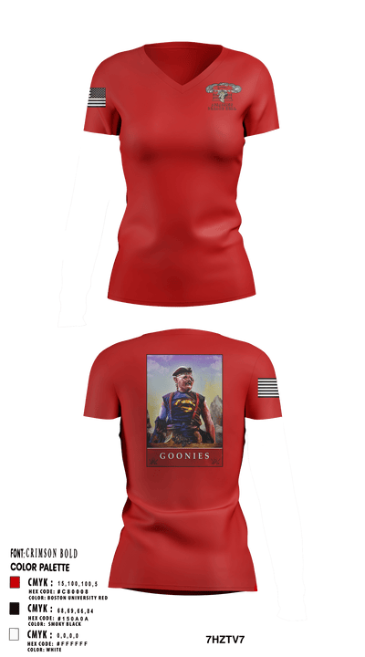 Goonies 87135020 Women's Short Sleeve V-neck Shirt - 1