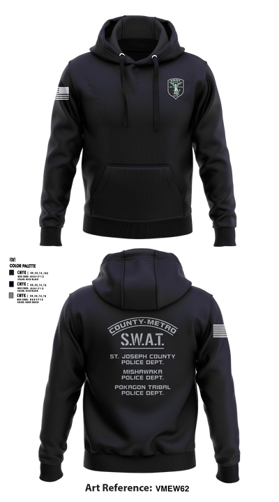 St. Joseph County SWAT 30759659 Hoodie - 1