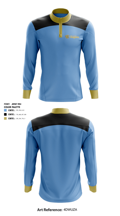 Frontier High School Basketball 25907236 Quarter Zip Jacket - 1