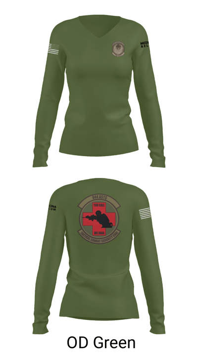 944 ASTS TCCC 40011689 Women's Long Sleeve V-neck Shirt - 35