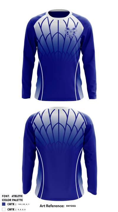 Mooresville Senior High School Volleyball 73369144 Long Sleeve Performance Shirt - 1