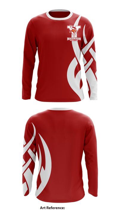 Rio High School Wrestling 63705657 Long Sleeve Rash Guard Shirt - 1